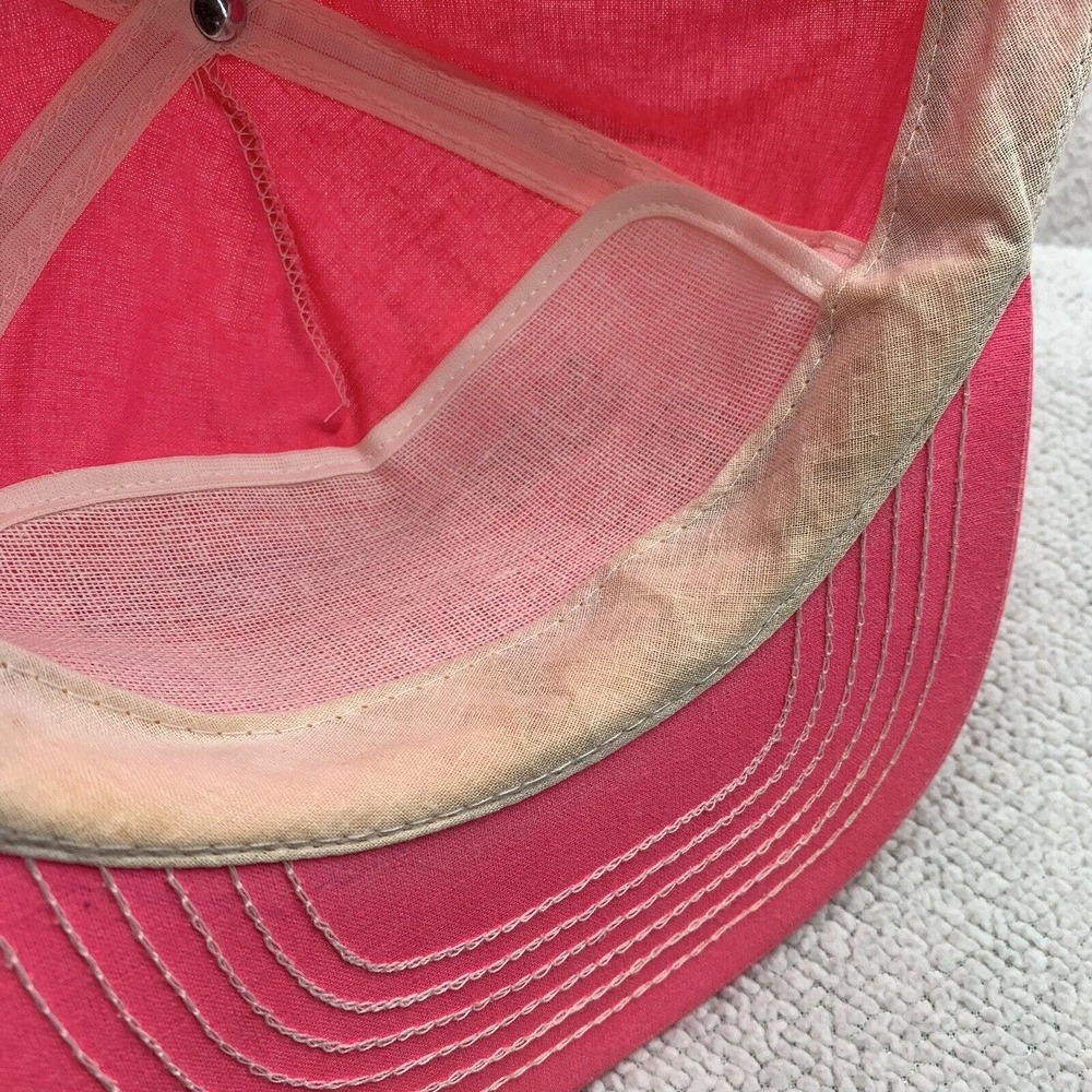 VTG Snapback Blockhead Hat Mens Sibley-Ocheyedan IA Generals Pink Union Made USA - Picture 8 of 9